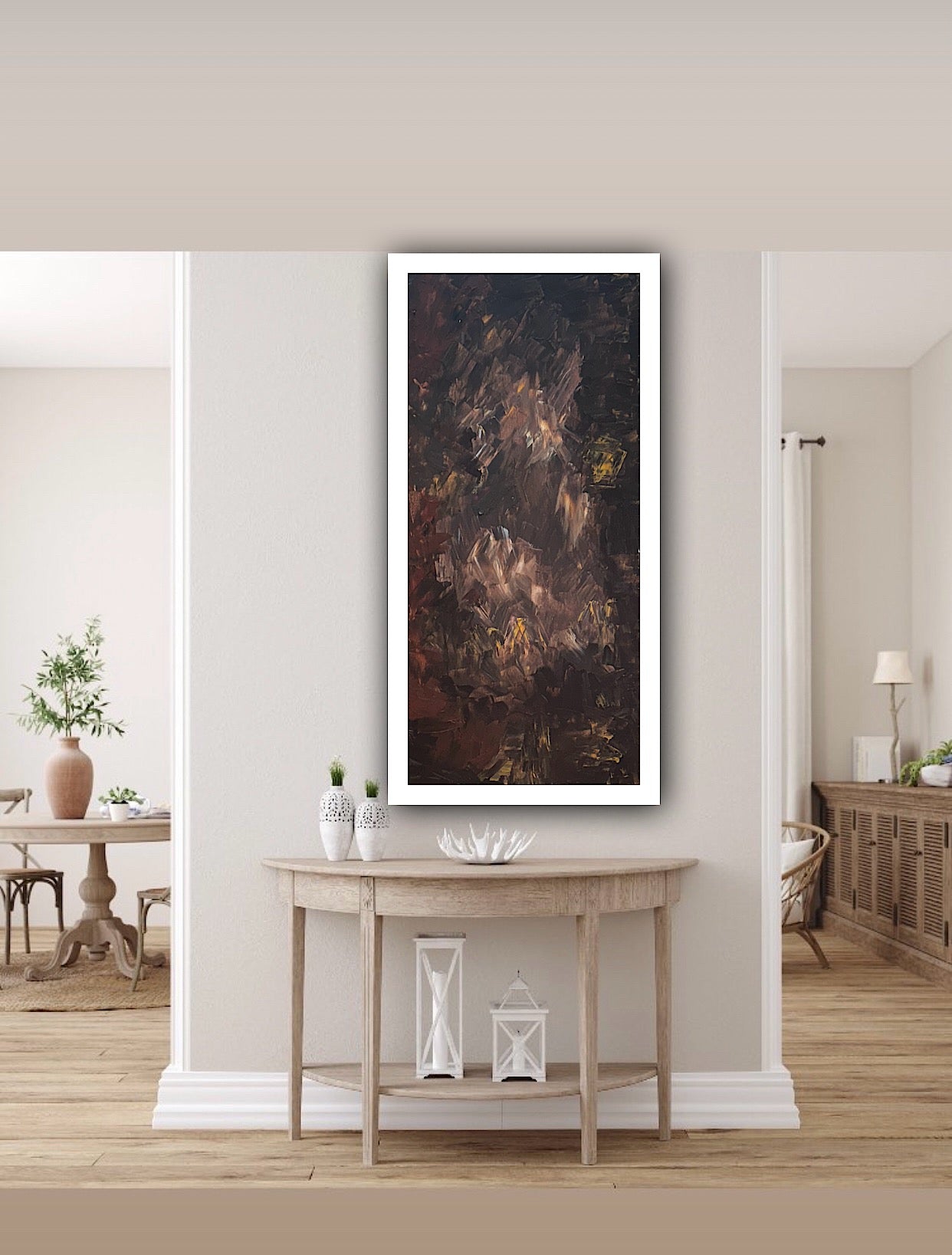 Richter Original Abstract Oil Painting On Canvas 60x120cm Unfinished Chapter
