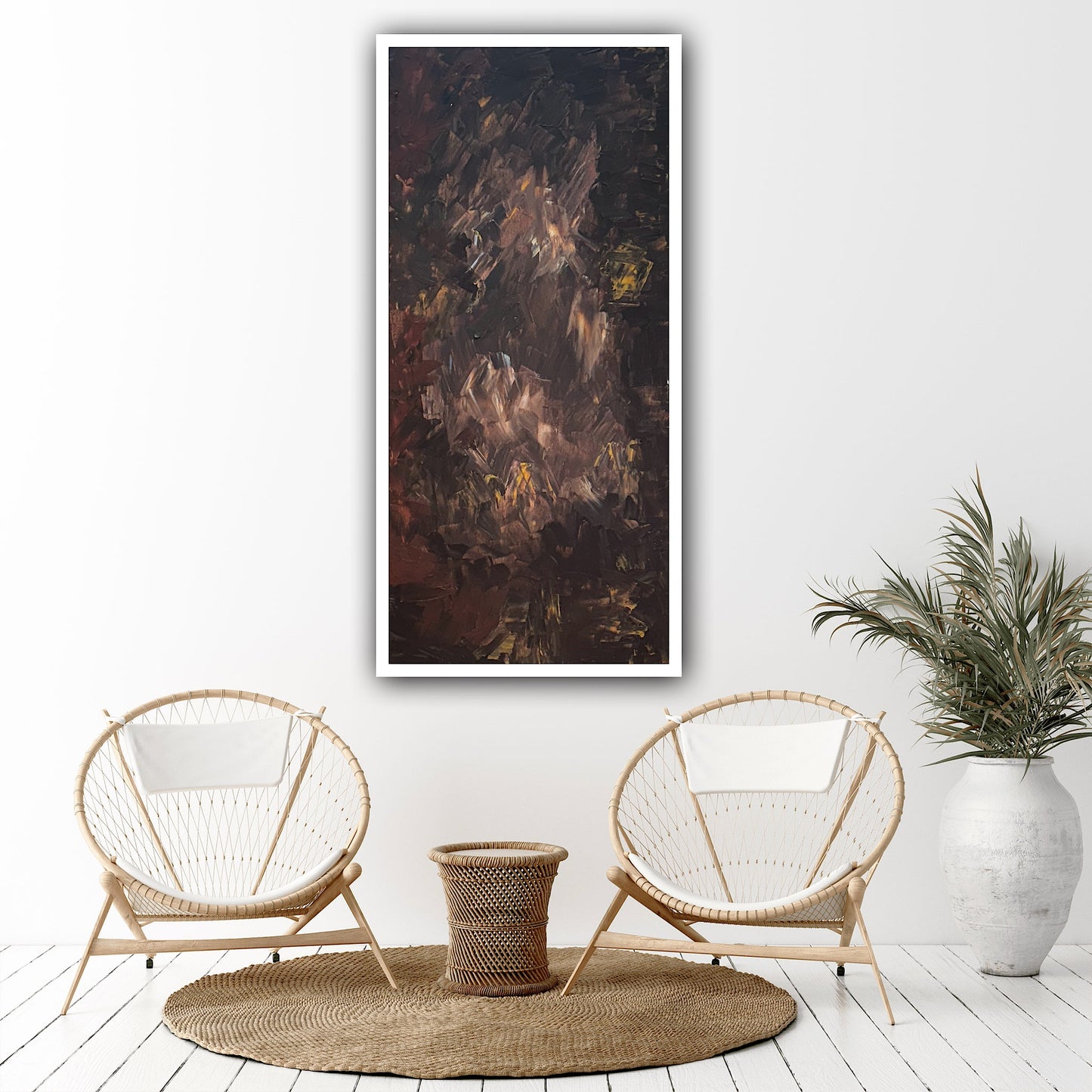 Richter Original Abstract Oil Painting On Canvas 60x120cm Unfinished Chapter