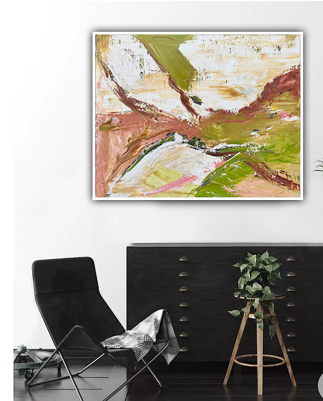 Oka StyLe Abstract original Oil Painting On Canvas 50 X 40cm Lake District textured