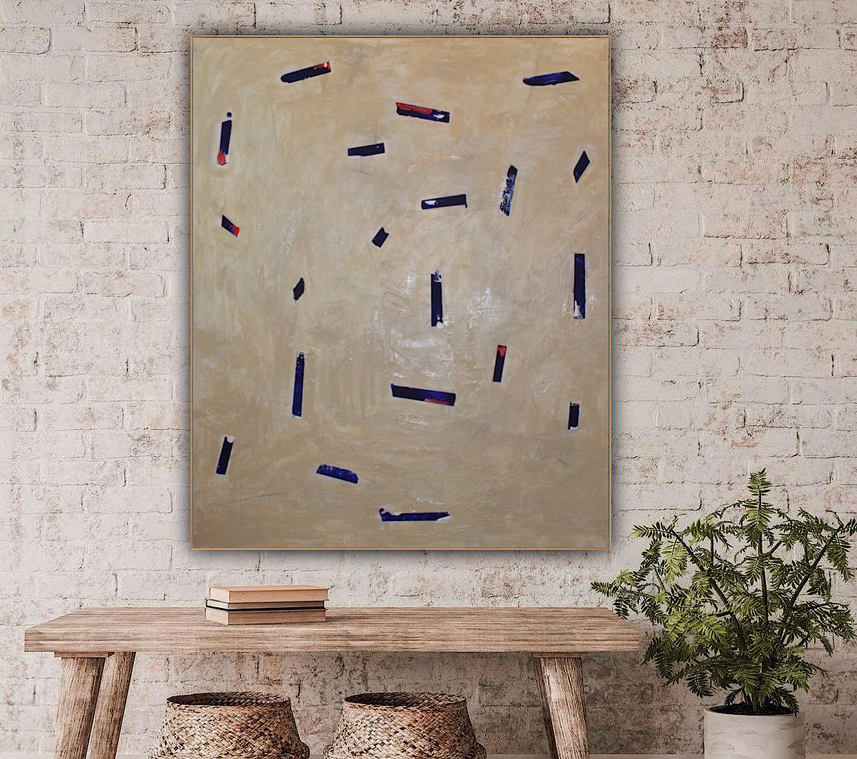 Richter Original Abstract Oil Painting On Canvas 120x100x4cm ‘in the middle of it ‘