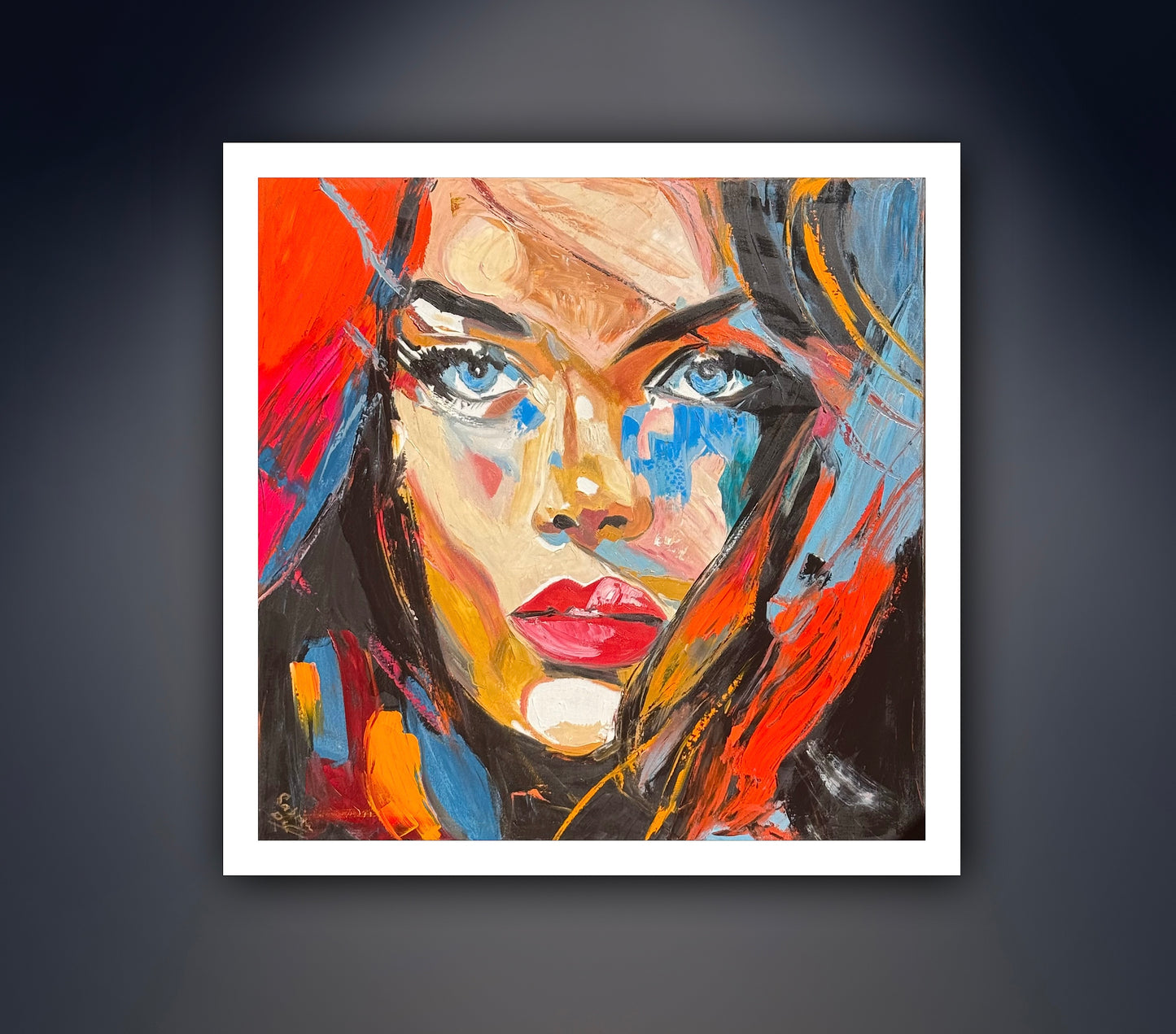 Blue Eyes Woman portrait limited edition Giclee Print