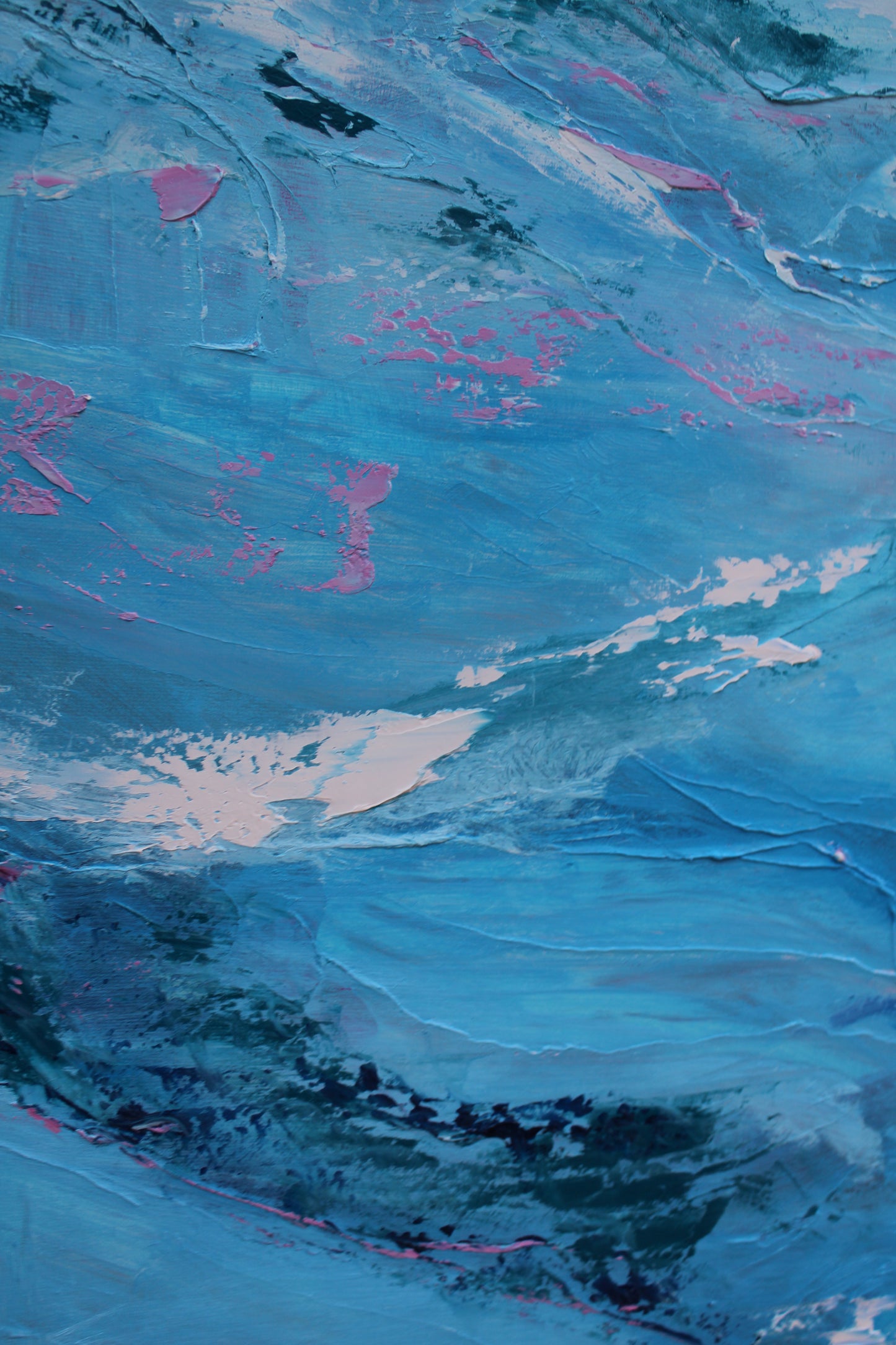 Richter StyLe Original abstract Large Oil Painting On Canvas 90x90cm Ocean time textured