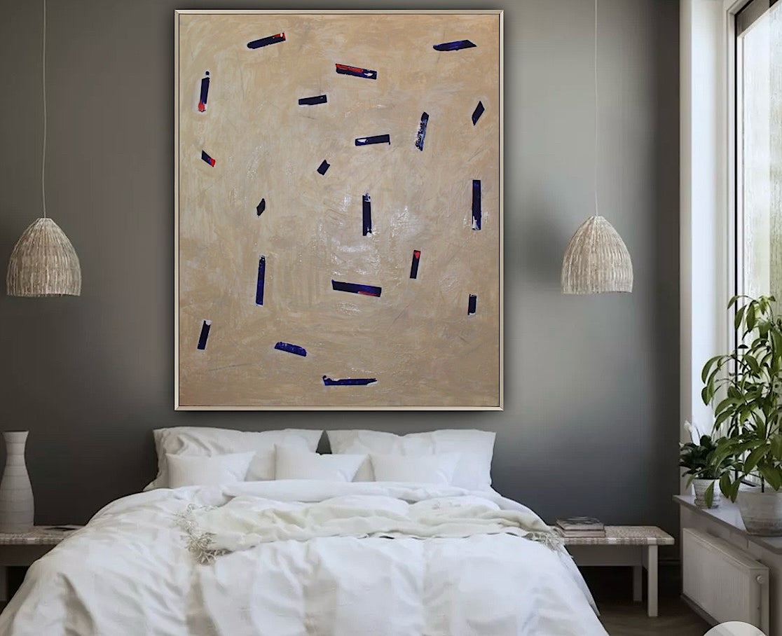 Richter Original Abstract Oil Painting On Canvas 120x100x4cm ‘in the middle of it ‘