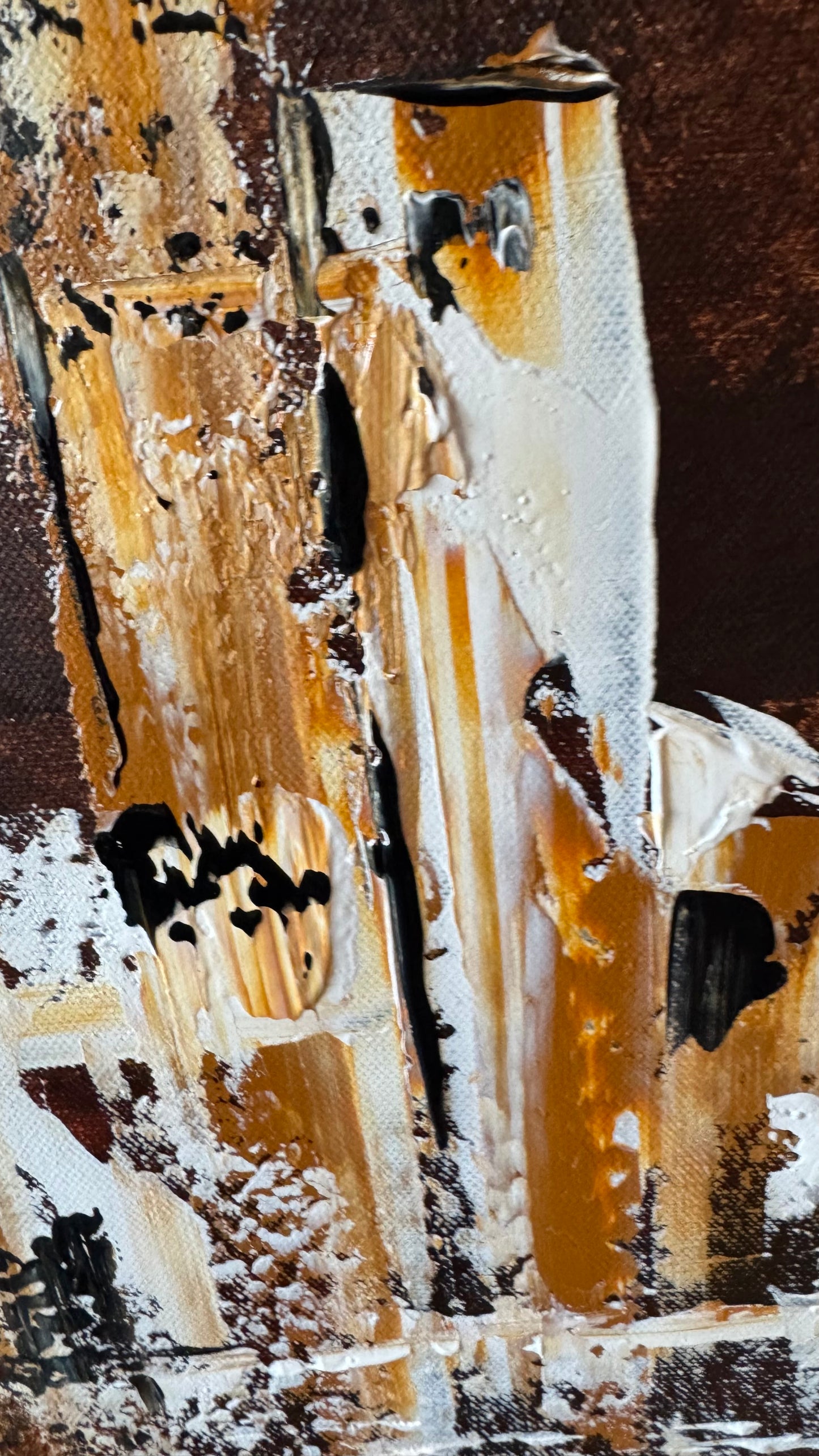 Richter Original Abstract Oil Painting On Canvas 60x120cm Cityscape escape New York
