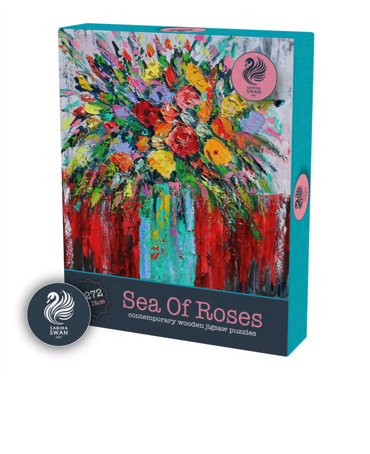 Art Wooden Puzzle for Adults Sabina Swan Art Original Jigsaw Sea of Roses