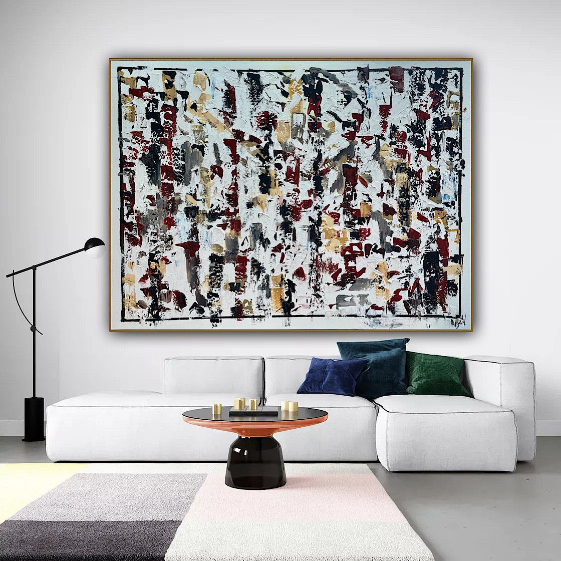 Large Abstract Original Oil Painting On 120x91cm canvas textured Veiled Wilderness