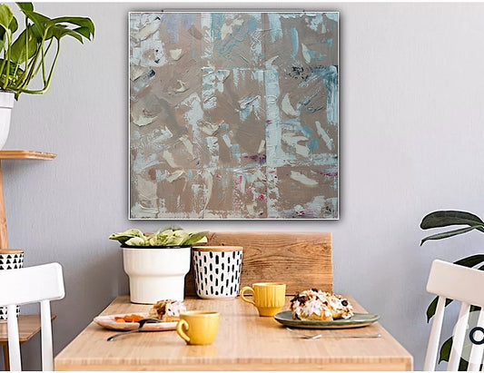 Richter Original Abstract Oil Painting 100x100cm On 1.6cm Canvas Autumn Forest