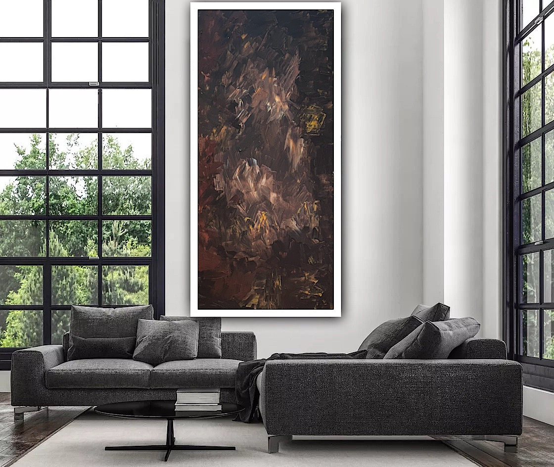 Richter Original Abstract Oil Painting On Canvas 60x120cm Unfinished Chapter