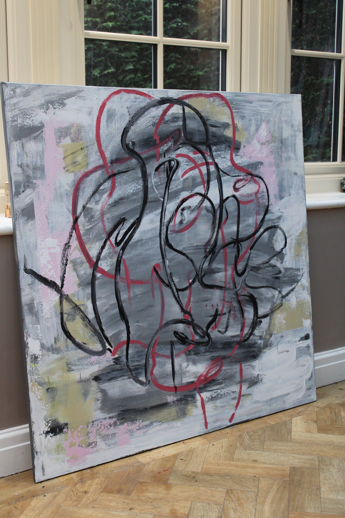 Modern Style Abstract Original Oil Painting On 2cm Canvas 100X100cm Untitled