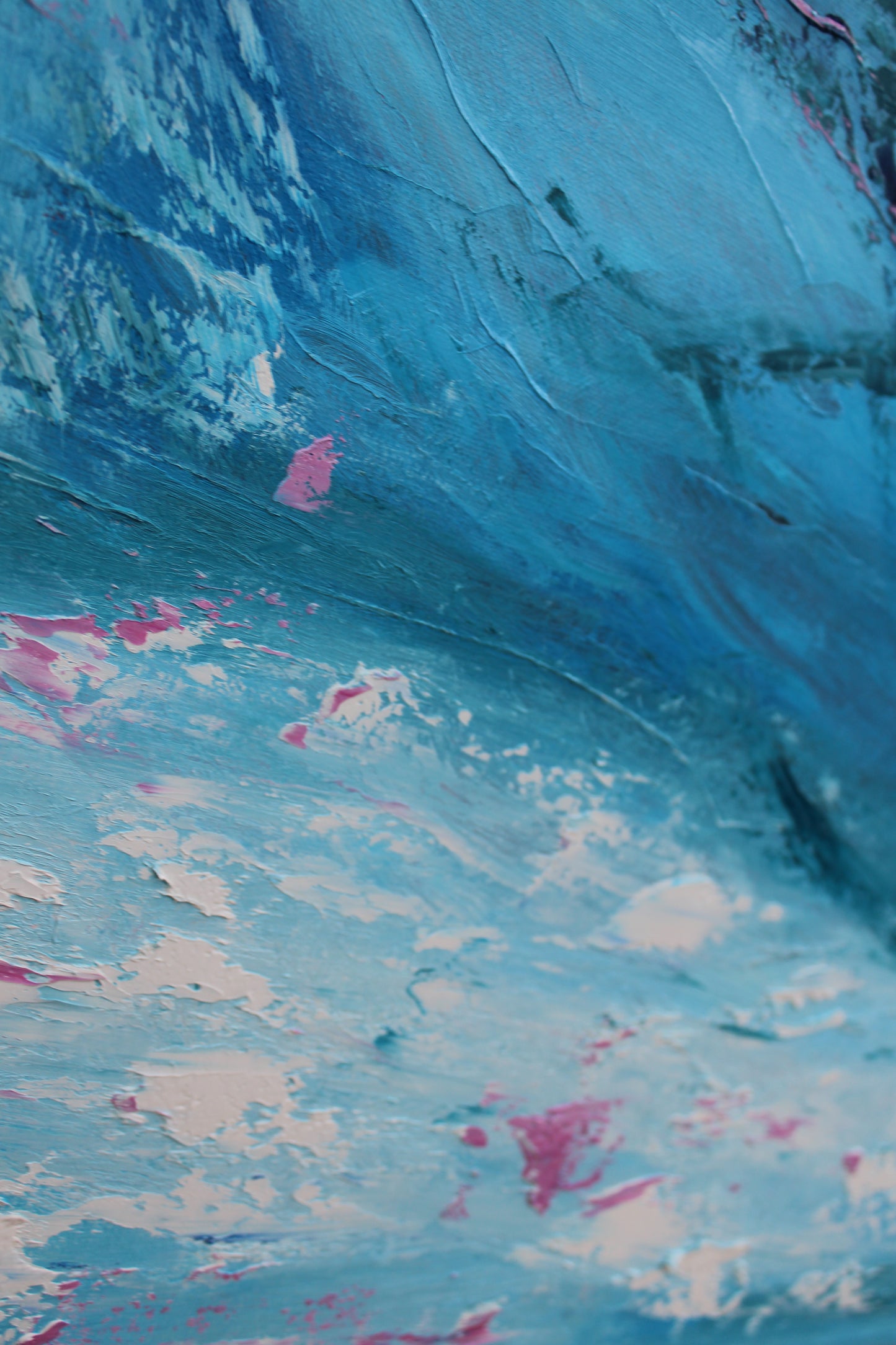 Richter StyLe Original abstract Large Oil Painting On Canvas 90x90cm Ocean time textured