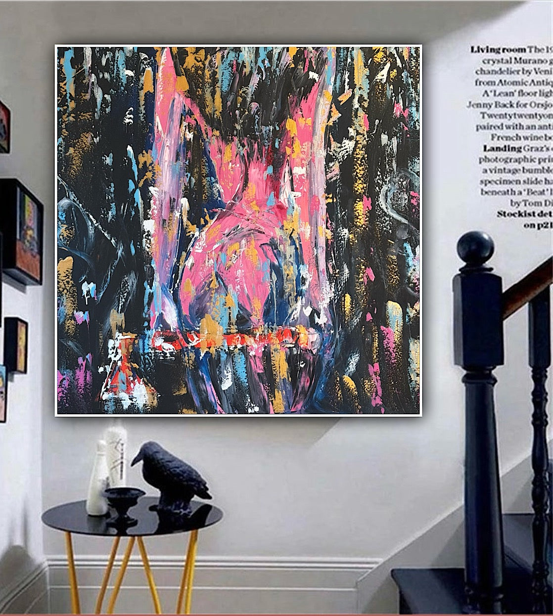 Richter StyLe Abstract Original Oil Painting On Canvas 100x100cm Nude Dancer