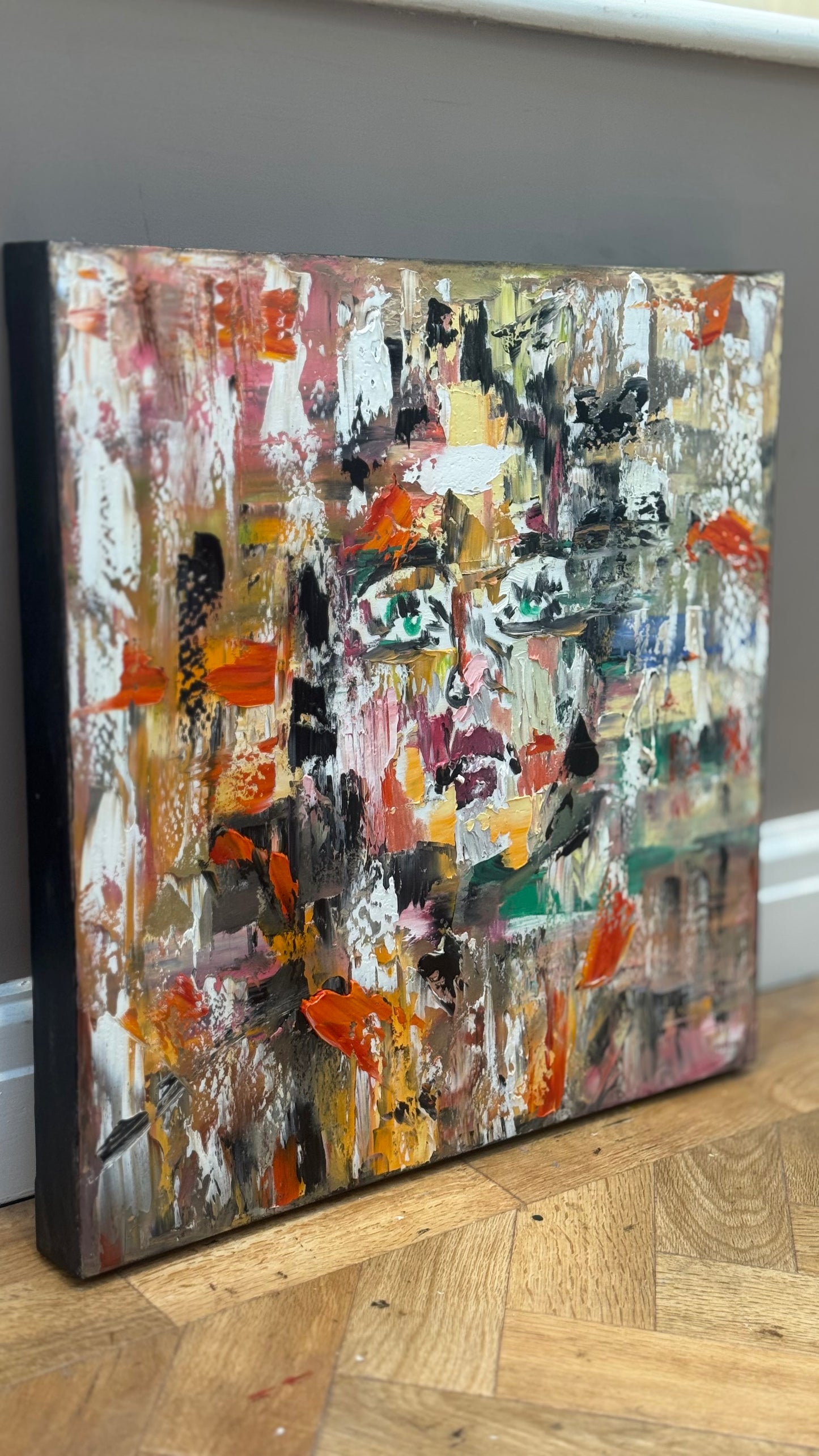 Oka Contemporary Abstract Original Oil Painting On Canvas 80x80cm Woman’s Dreams textured