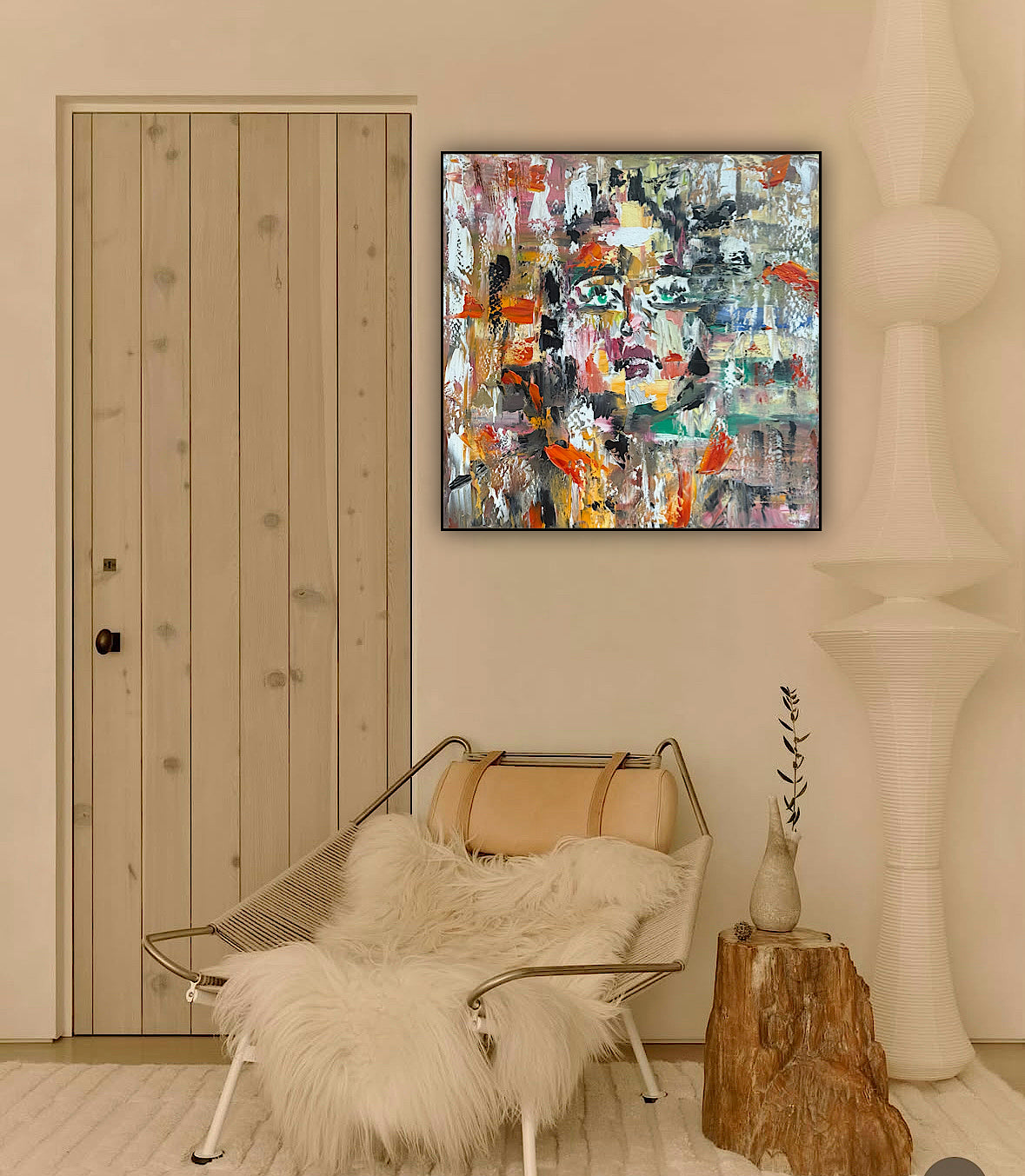 Oka Contemporary Abstract Original Oil Painting On Canvas 80x80cm Woman’s Dreams textured