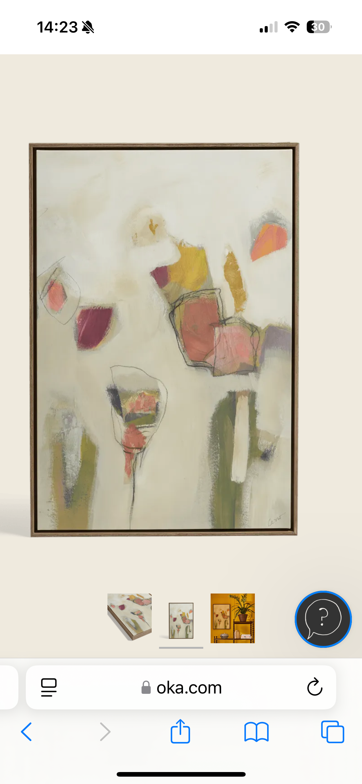 Oka Style Abstract contemporary Oil Painting On Canvas 50 x 60cm Orcia flower