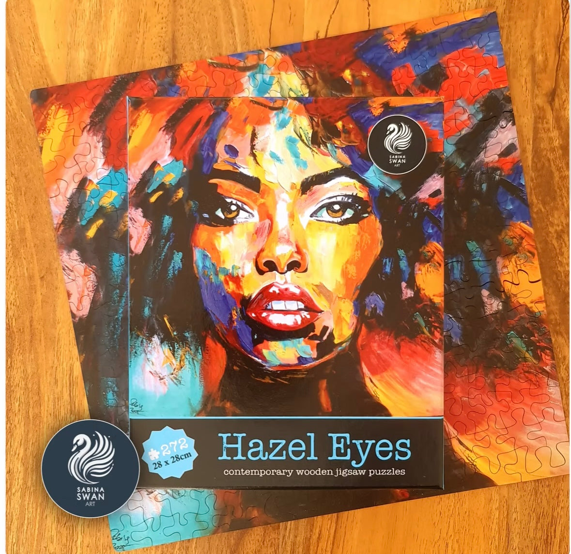 Art Wooden Puzzle for Adults Sabina Swan Art Original Jigsaw Hazel eyes