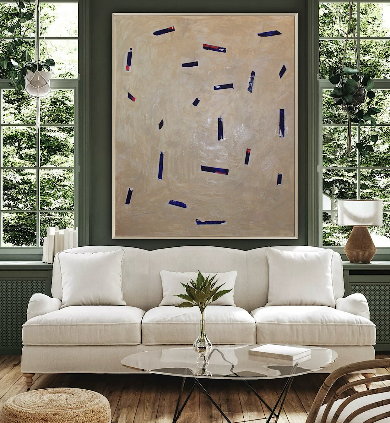 Richter Original Abstract Oil Painting On Canvas 120x100x4cm ‘in the middle of it ‘