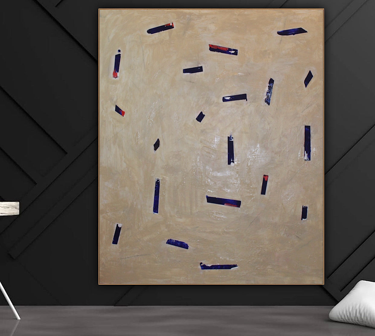 Richter Original Abstract Oil Painting On Canvas 120x100x4cm ‘in the middle of it ‘