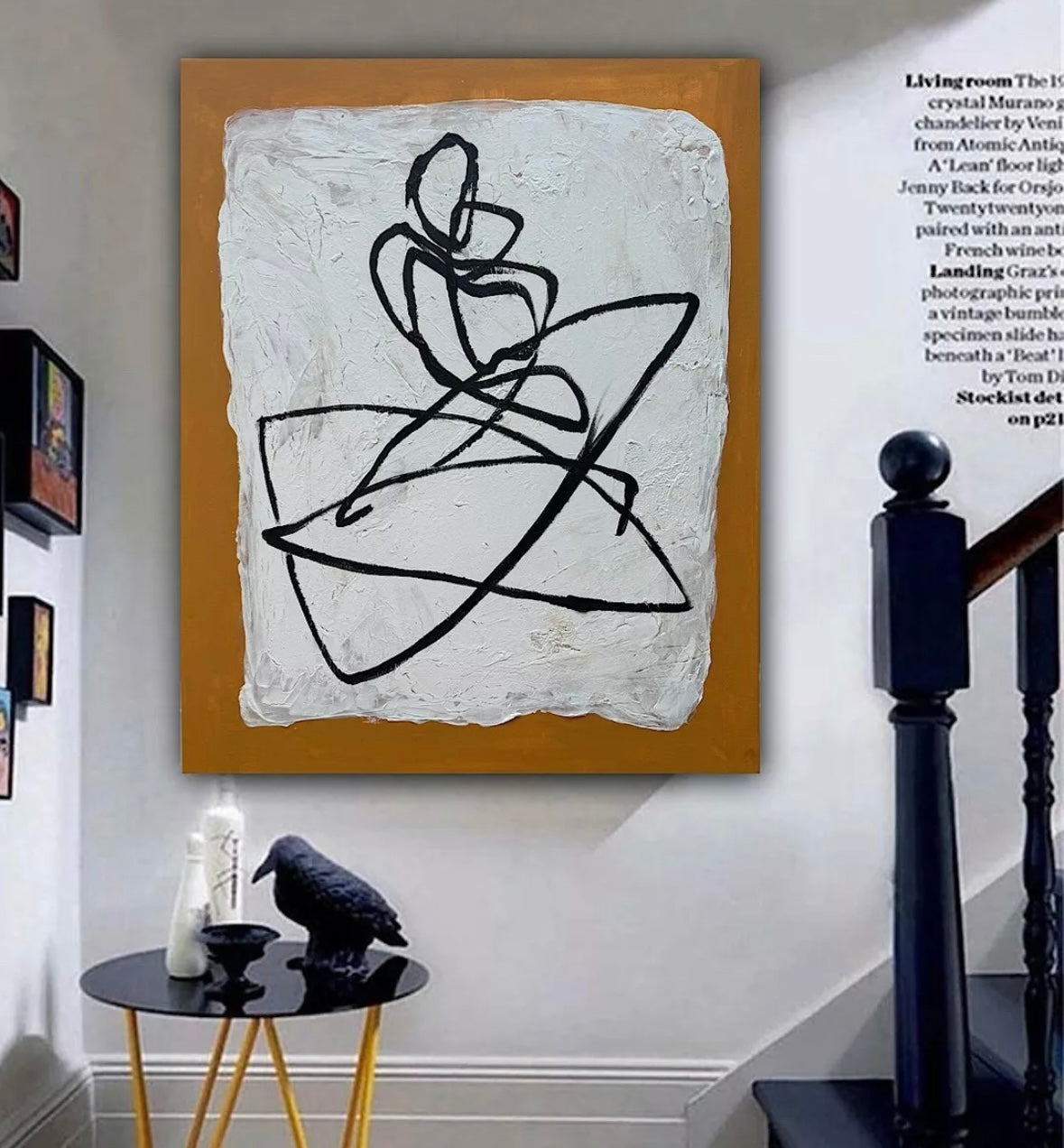 Oka Design Contemporary Abstract Original Oil Painting On 80 x 60cm Canvas Lovers nude