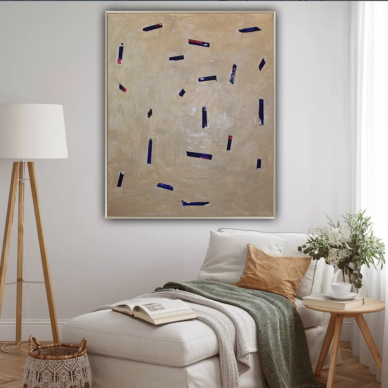 Richter Original Abstract Oil Painting On Canvas 120x100x4cm ‘in the middle of it ‘