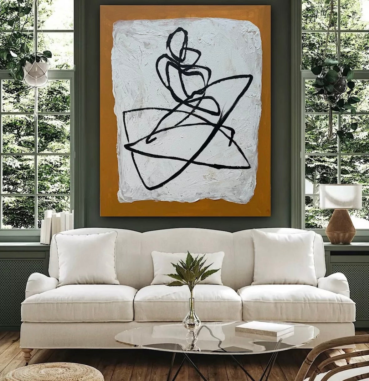 Oka Design Contemporary Abstract Original Oil Painting On 80 x 60cm Canvas Lovers nude