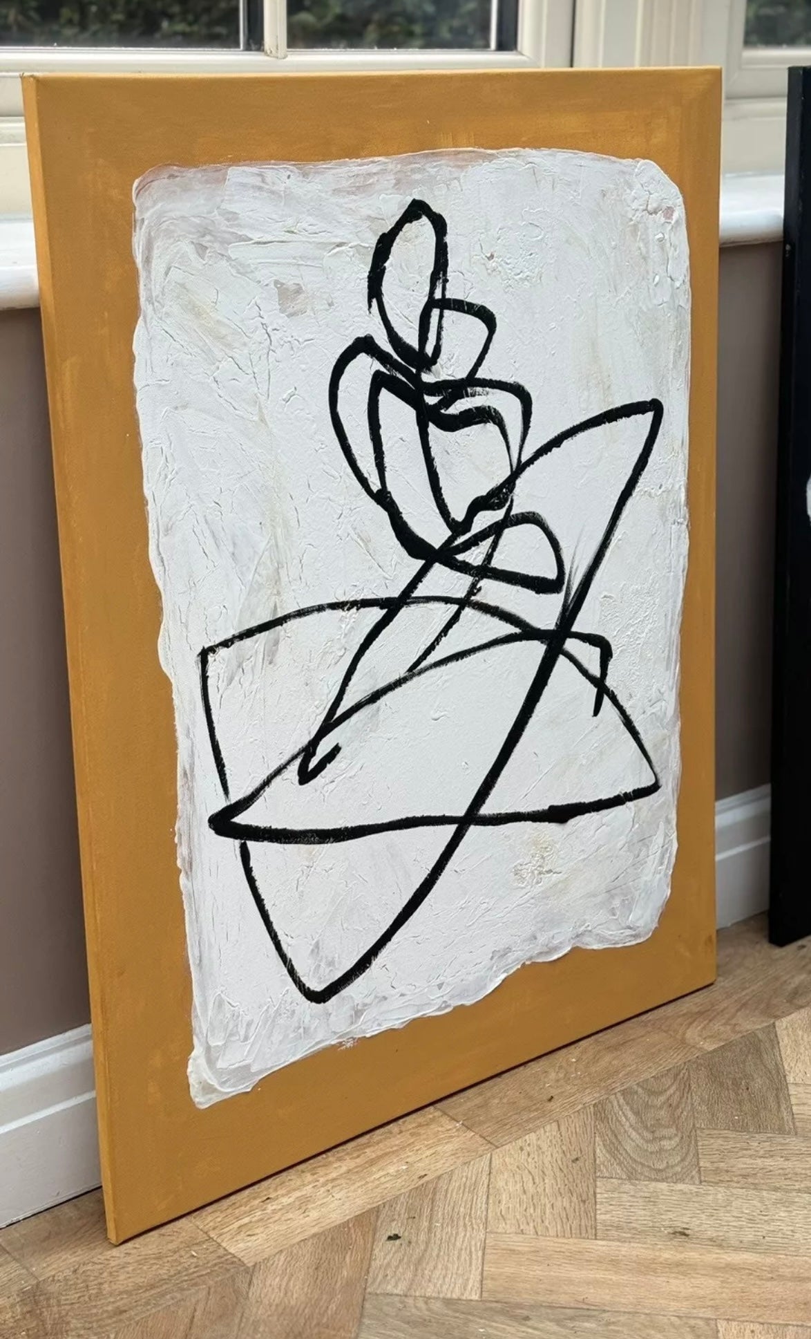 Oka Design Contemporary Abstract Original Oil Painting On 80 x 60cm Canvas Lovers nude