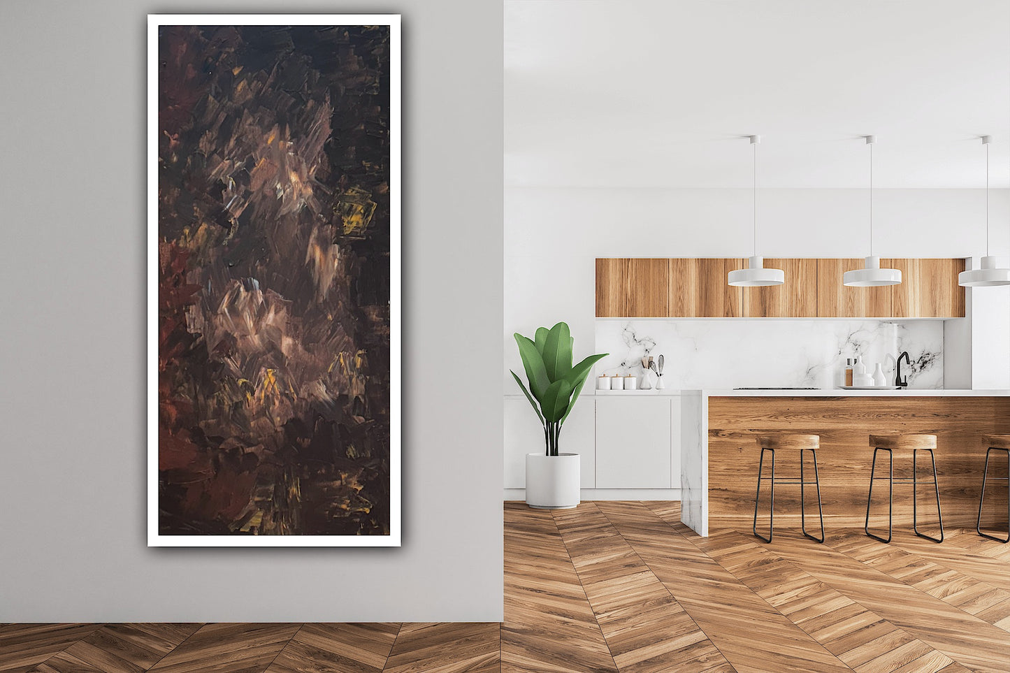 Richter Original Abstract Oil Painting On Canvas 60x120cm Unfinished Chapter