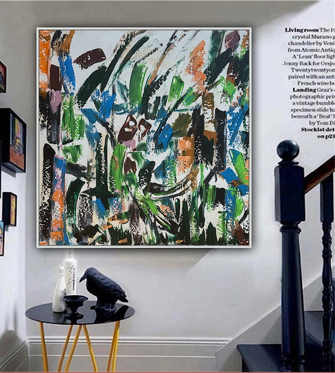Oka Contemporary Abstract Original Oil Painting 80x80cm Whispers Of The Wind floral
