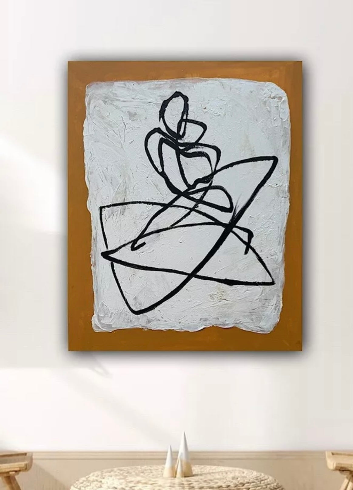 Oka Design Contemporary Abstract Original Oil Painting On 80 x 60cm Canvas Lovers nude