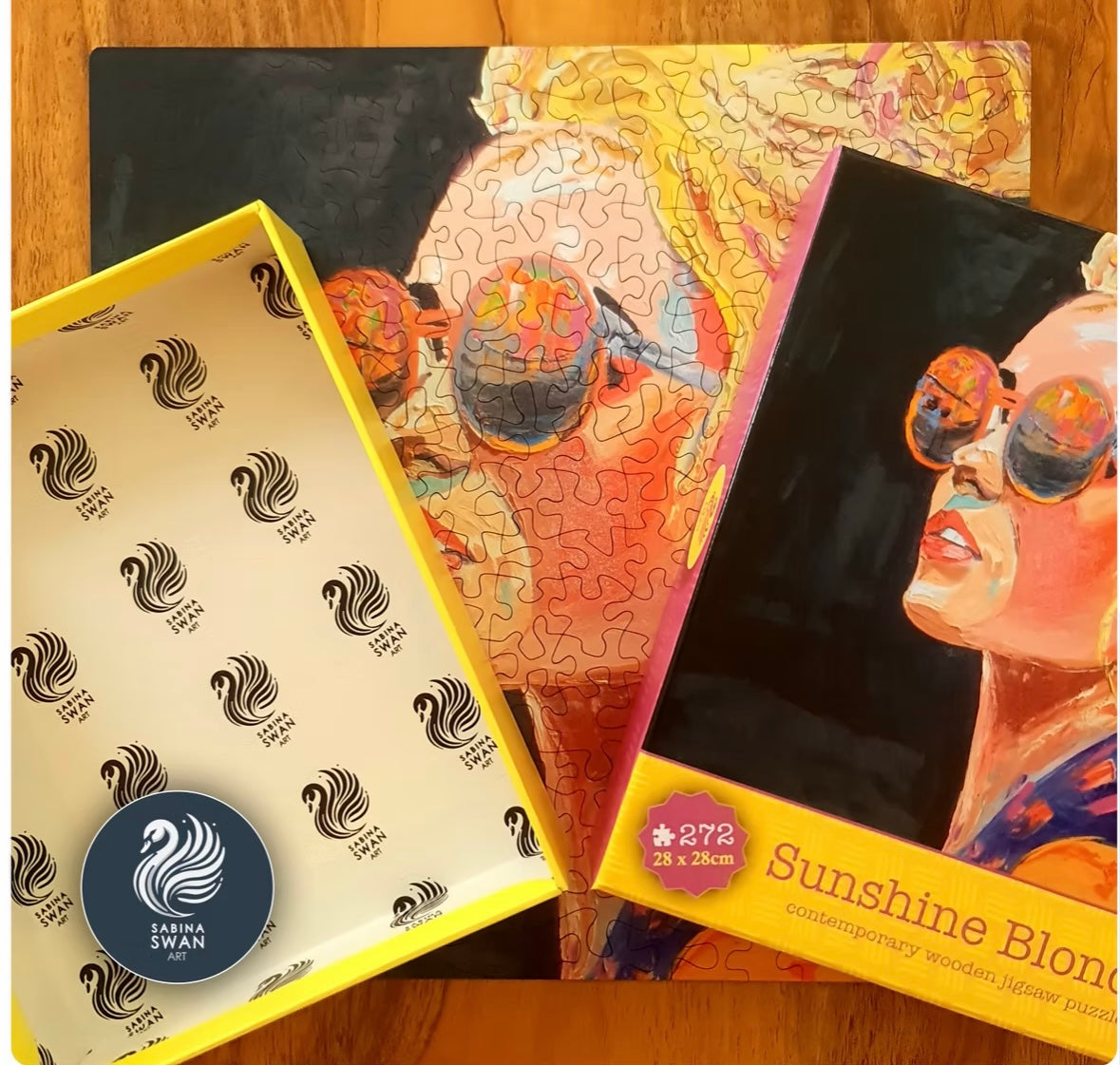 Art Wooden Puzzle for Adults Sabina Swan Art Original Jigsaw Blondie