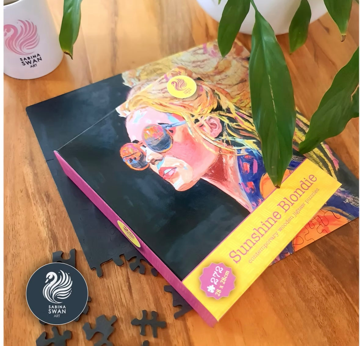 Art Wooden Puzzle for Adults Sabina Swan Art Original Jigsaw Blondie