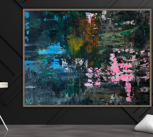 Oka Original Abstract Oil Painting On Canvas 122 X 92 Cm After Light textured