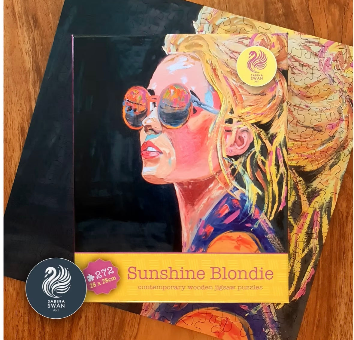 Art Wooden Puzzle for Adults Sabina Swan Art Original Jigsaw Blondie