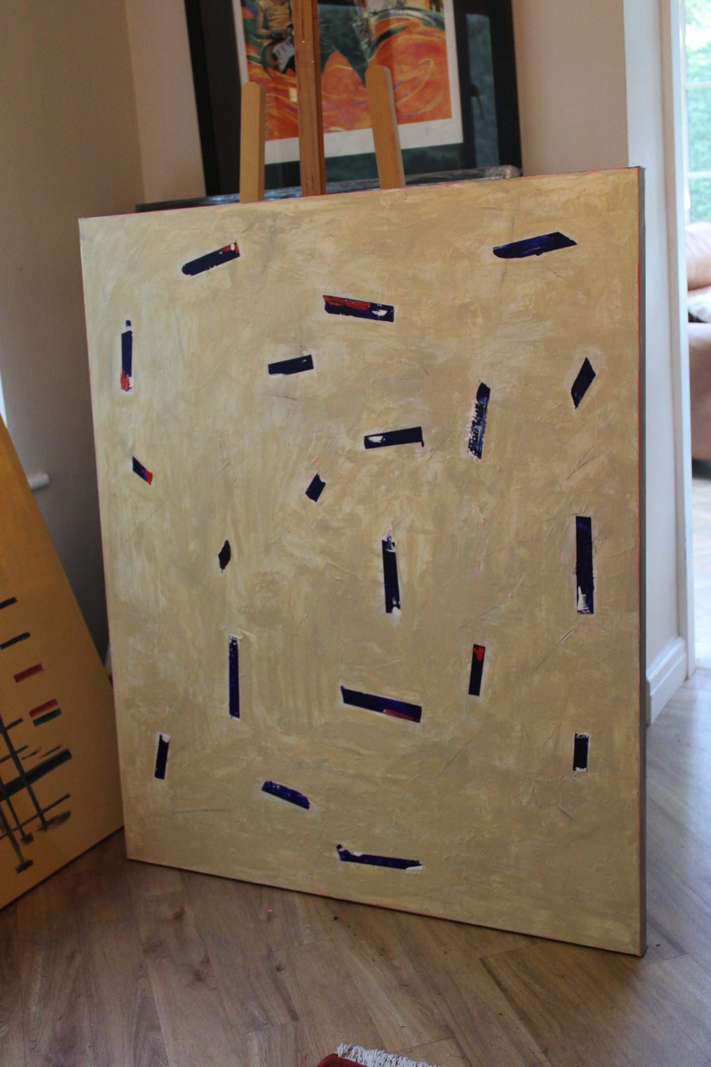 Richter Original Abstract Oil Painting On Canvas 120x100x4cm ‘in the middle of it ‘