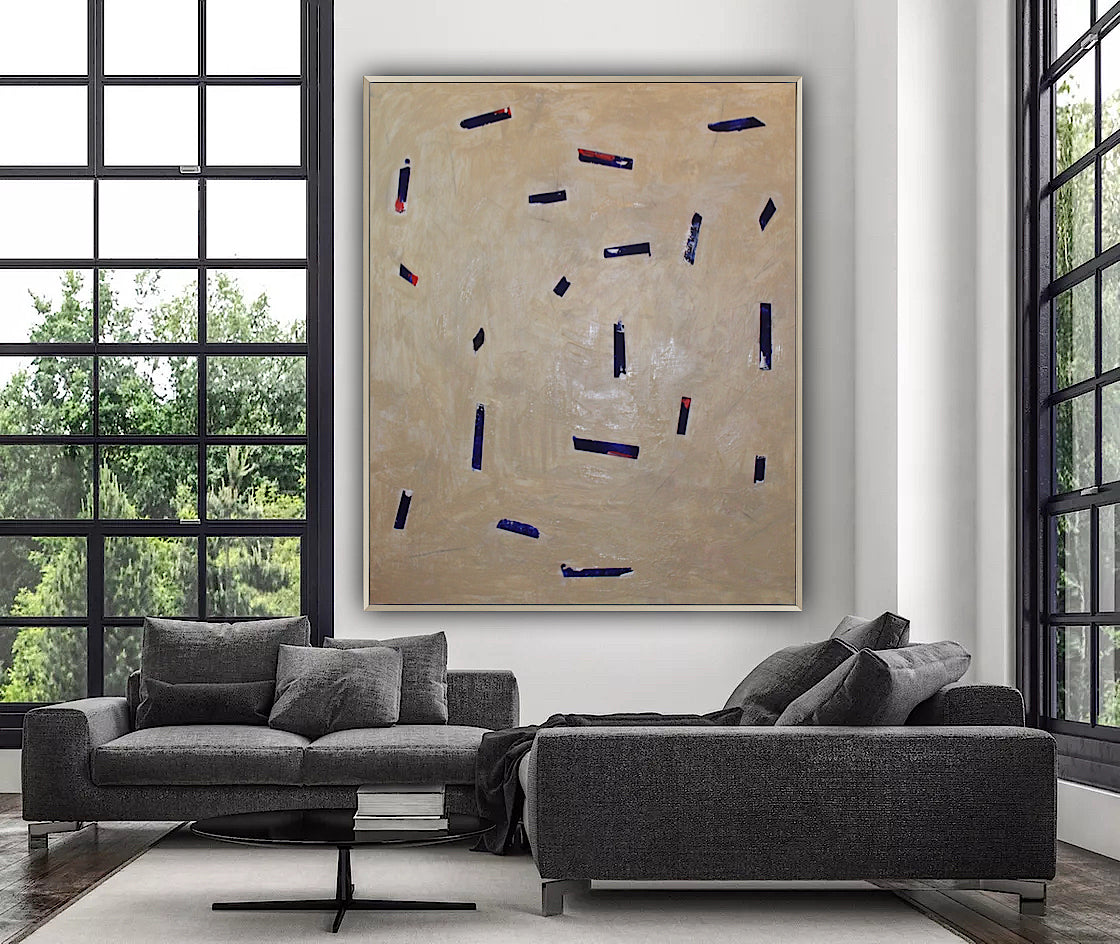 Richter Original Abstract Oil Painting On Canvas 120x100x4cm ‘in the middle of it ‘
