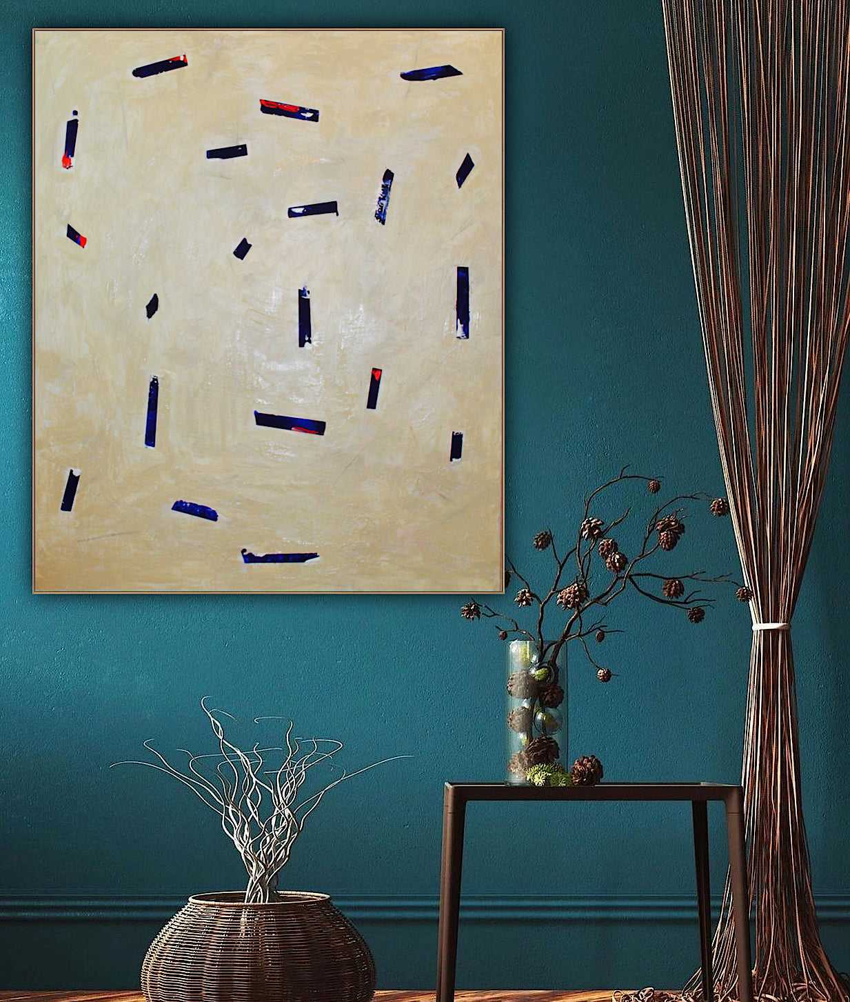 Richter Original Abstract Oil Painting On Canvas 120x100x4cm ‘in the middle of it ‘