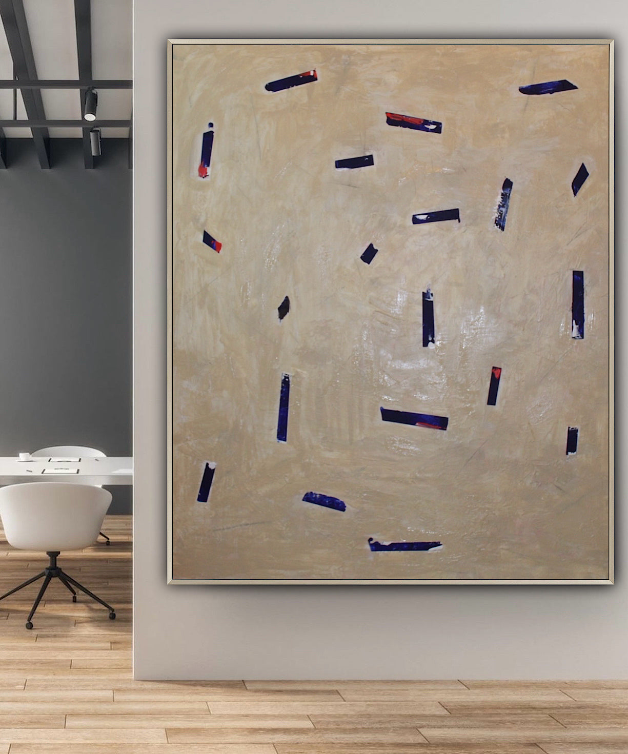 Richter Original Abstract Oil Painting On Canvas 120x100x4cm ‘in the middle of it ‘