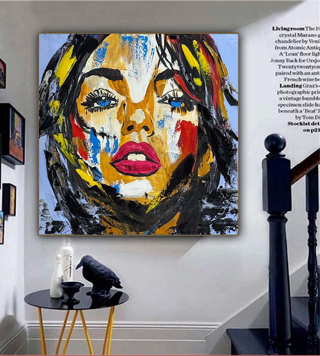 Richter Style Abstract Original Oil Painting On 60 x 60cm canvas Woman portrait Love
