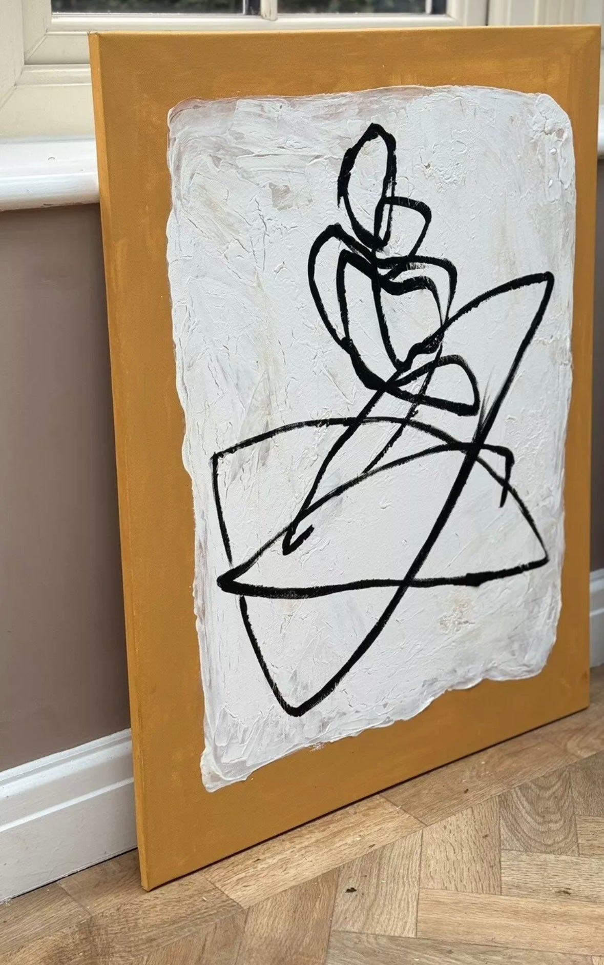 Oka Design Contemporary Abstract Original Oil Painting On 80 x 60cm Canvas Lovers nude
