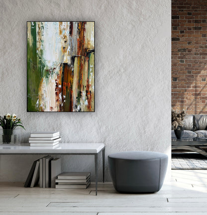 Contemporary textured Abstract Original Oil Painting On 121x92cm canvas Patina