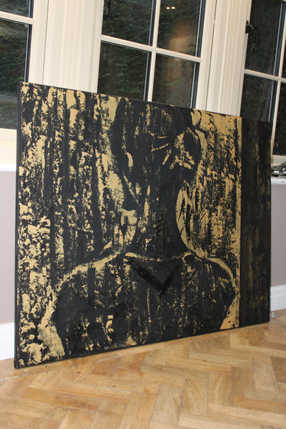 Original Abstract Oil Painting On Canvas 122 x 92cm Woman in The Shadows oka
