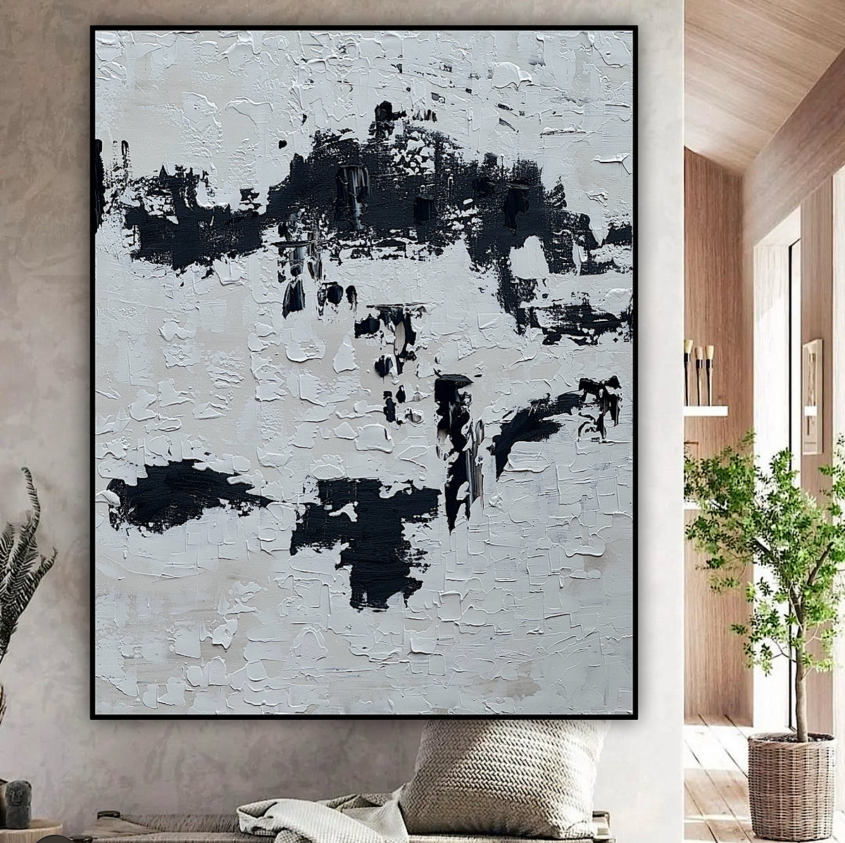 Original abstract Oil Painting On Canvas 76 X 60cm textured ‘Urban Fragments’
