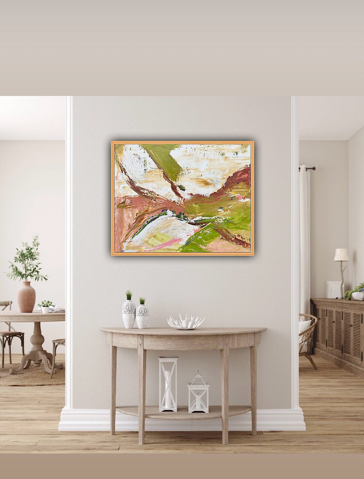 Oka StyLe Abstract original Oil Painting On Canvas 50 X 40cm Lake District textured