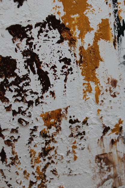 Oka style textured Original modern Abstract Oil Painting On Canvas 80 x 80cm ‘Unfinished Story’