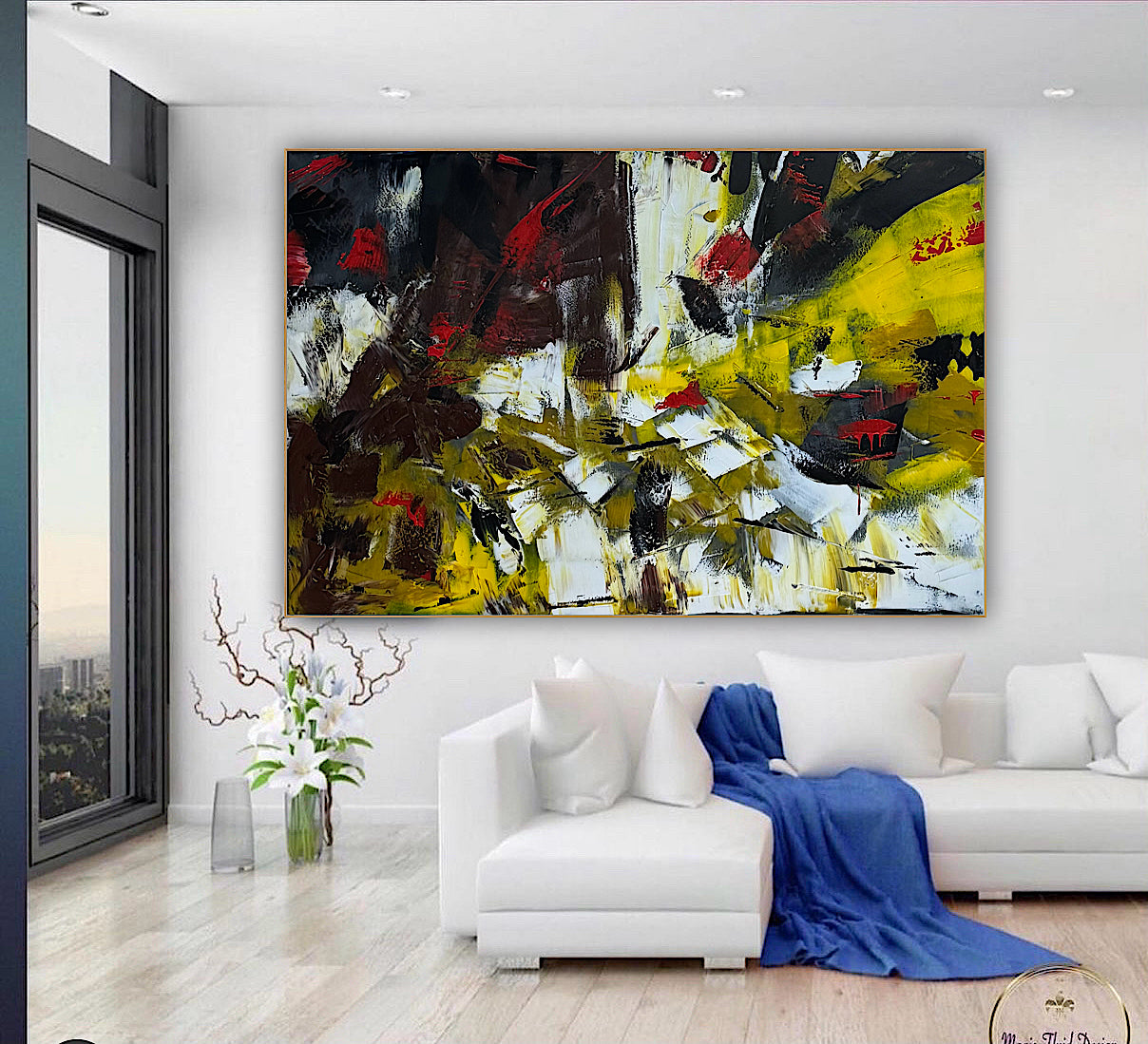 Original Abstract Oil Painting On Canvas 150cm x 100cm Velvet Soul Oka
