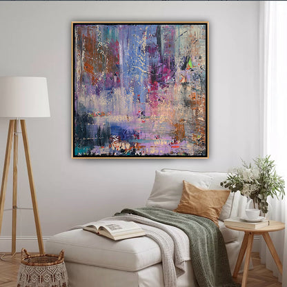 Contemporary Style Abstract Original Oil Painting on 90x90cm Canvas Palimpsest