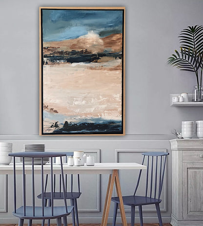 Framed Original Abstract contemporary Oil Painting On Canvas 83x56cm Amalfi Coast Oka