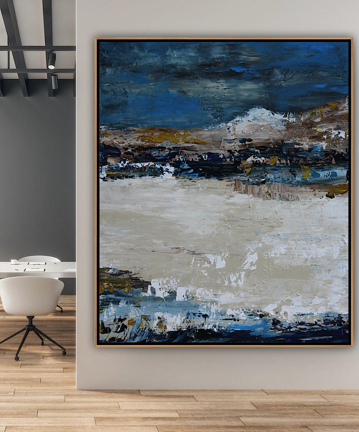 Original Abstract contemporary Oil Painting On Canvas 90x76cm Amalfi Coast Oka