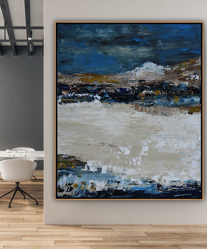 Original Abstract contemporary Oil Painting On Canvas 90x76cm Amalfi Coast Oka