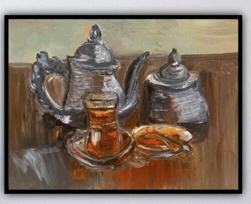 Original Impressionist Oil Painting On 1.5mm Canvas , 30 CmX40cm Turkish Tea