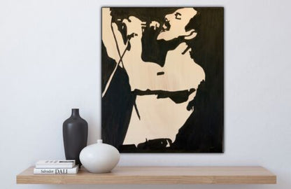 Abstract Original Oil Painting On Canvas 60X 50 Cm  Large  Freddie MercUry Queen